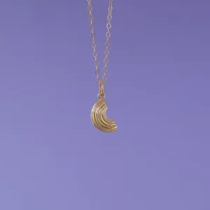 Mini Charming Necklace - Golden Macaroni Elbow Pasta