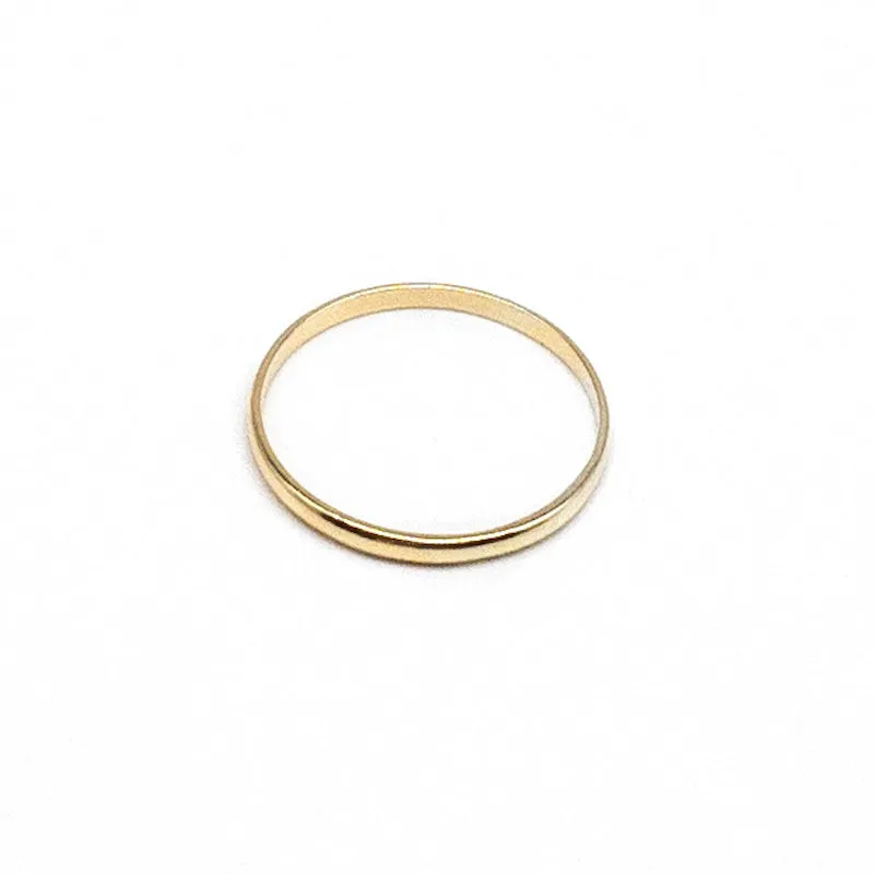 Minimal Band Ring | 10k Yellow Gold