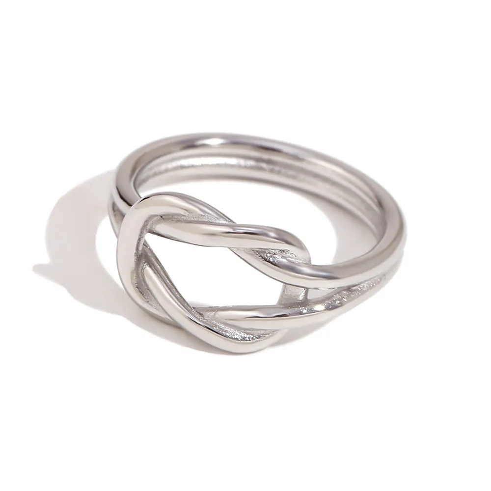 Minimalist Circle Geometric Stainless Steel Electroplating Rings