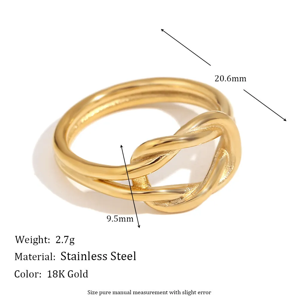 Minimalist Circle Geometric Stainless Steel Electroplating Rings