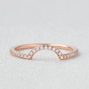 Minimalist Moissanite Half Eternity Ring