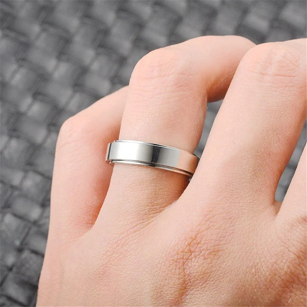 Minimalist Steel Spinner Ring