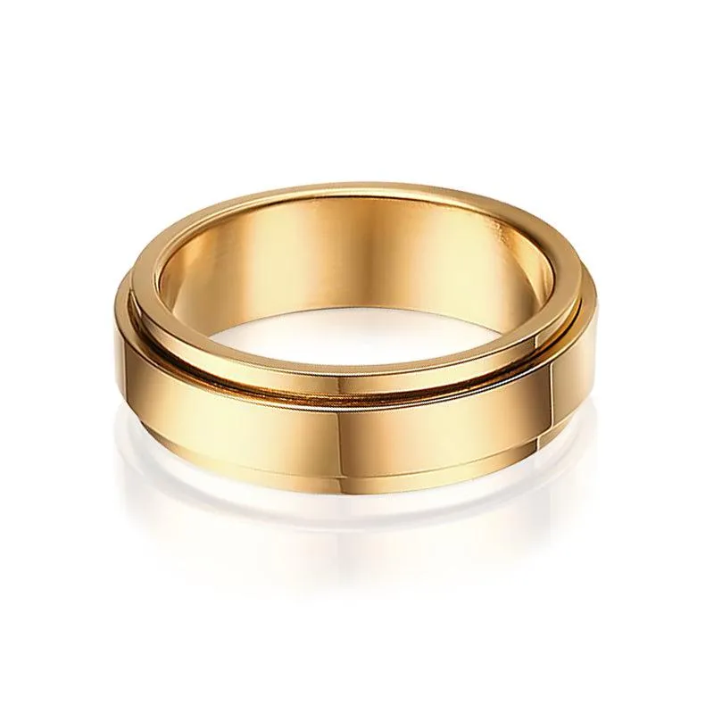 Minimalist Steel Spinner Ring