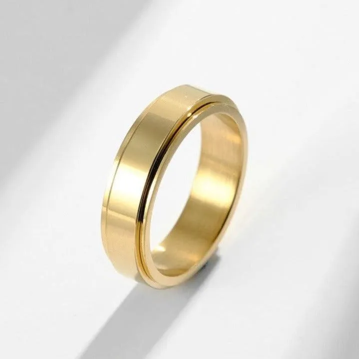 Minimalist Steel Spinner Ring