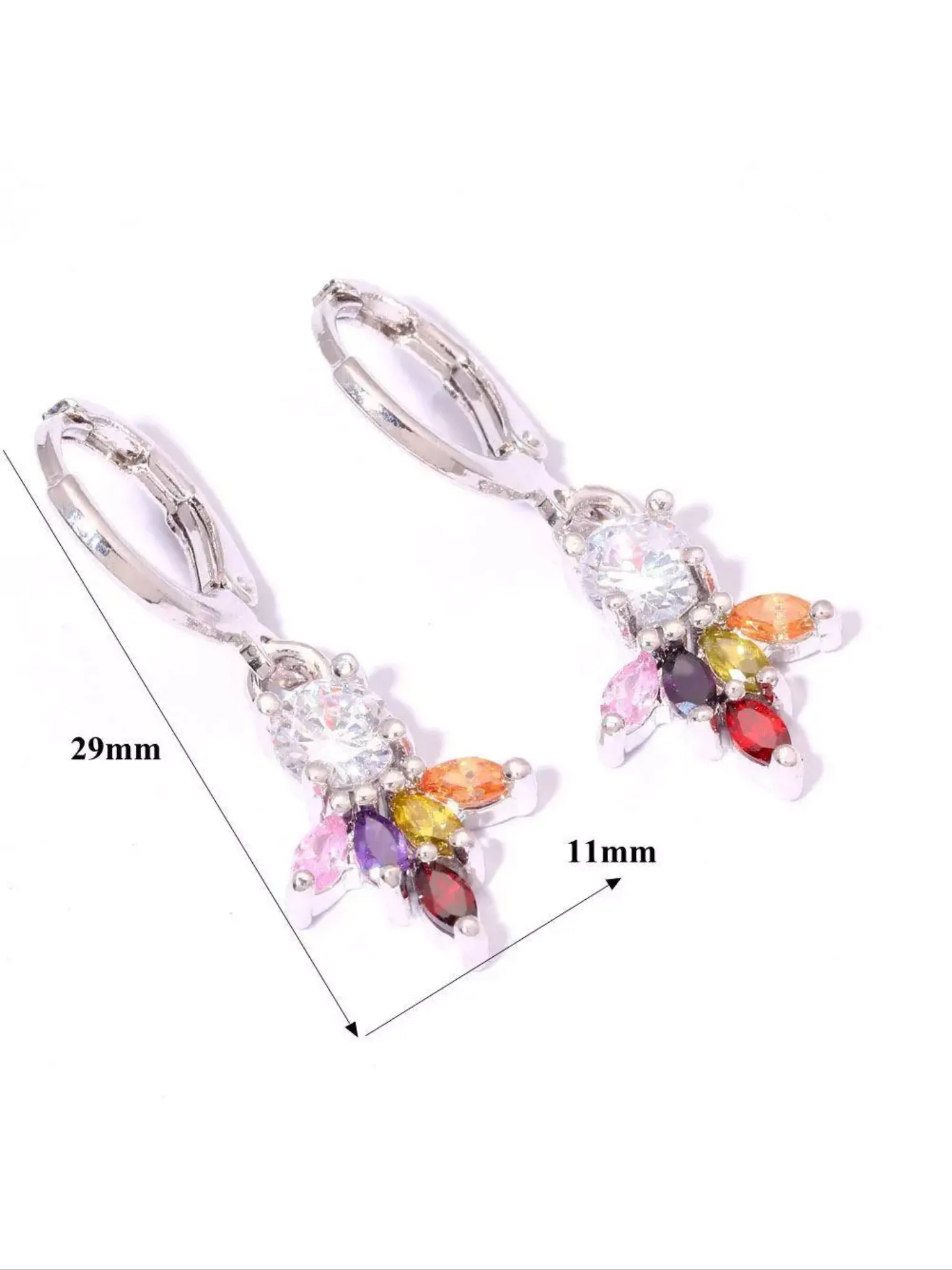 Multicolor rhinestone earrings