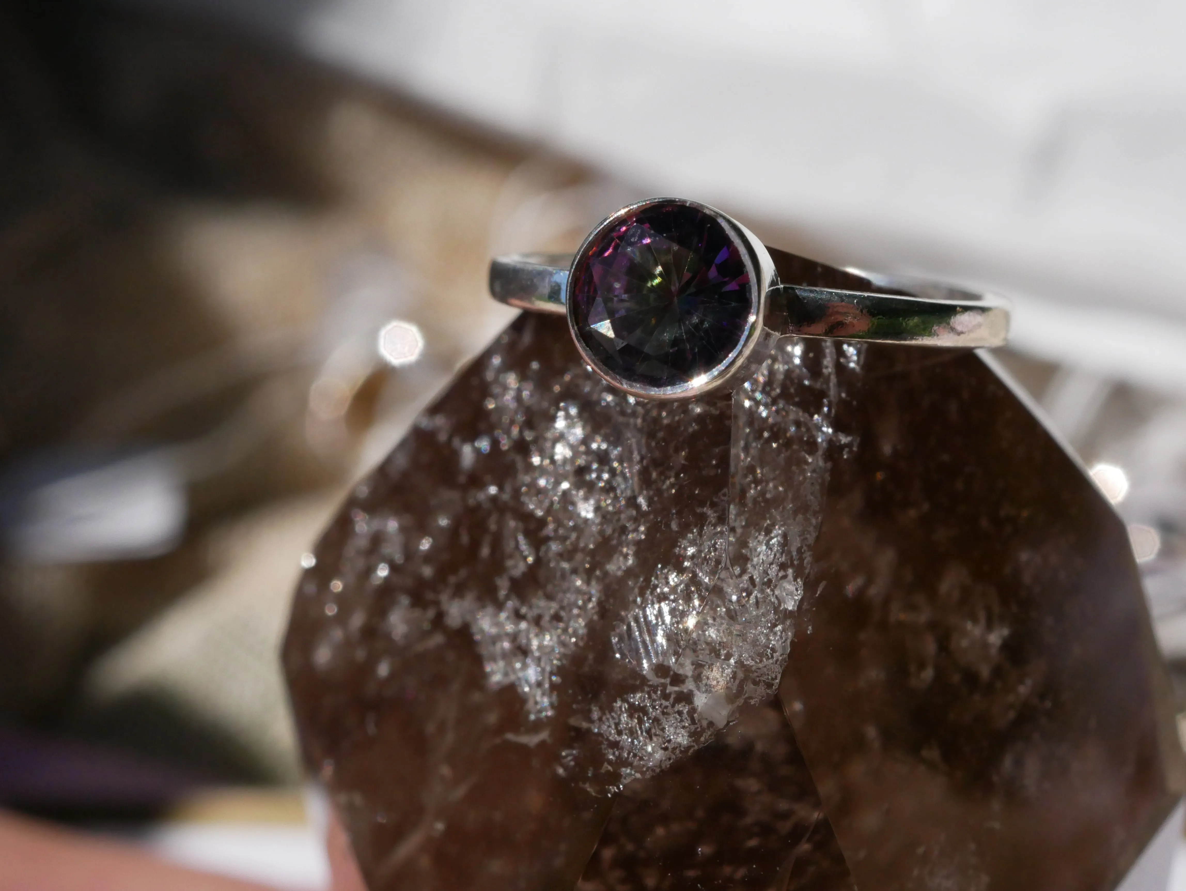 Mystic Topaz Akoni Ring - XSmall Round