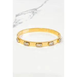 Nash Grey Natural Elements Gold Studded Bangle Bracelet