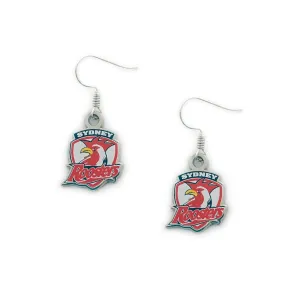 NRL Logo Metal Earrings - Sydney Roosters - Surgical Steel - Drop Earrings