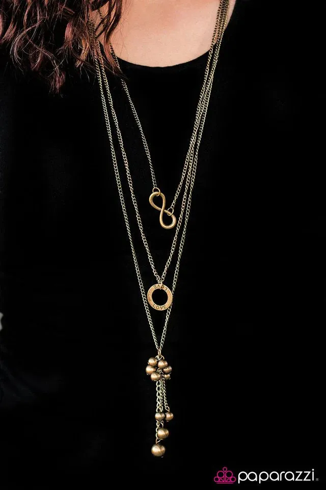 Paparazzi Necklace ~ Love Affair - Brass