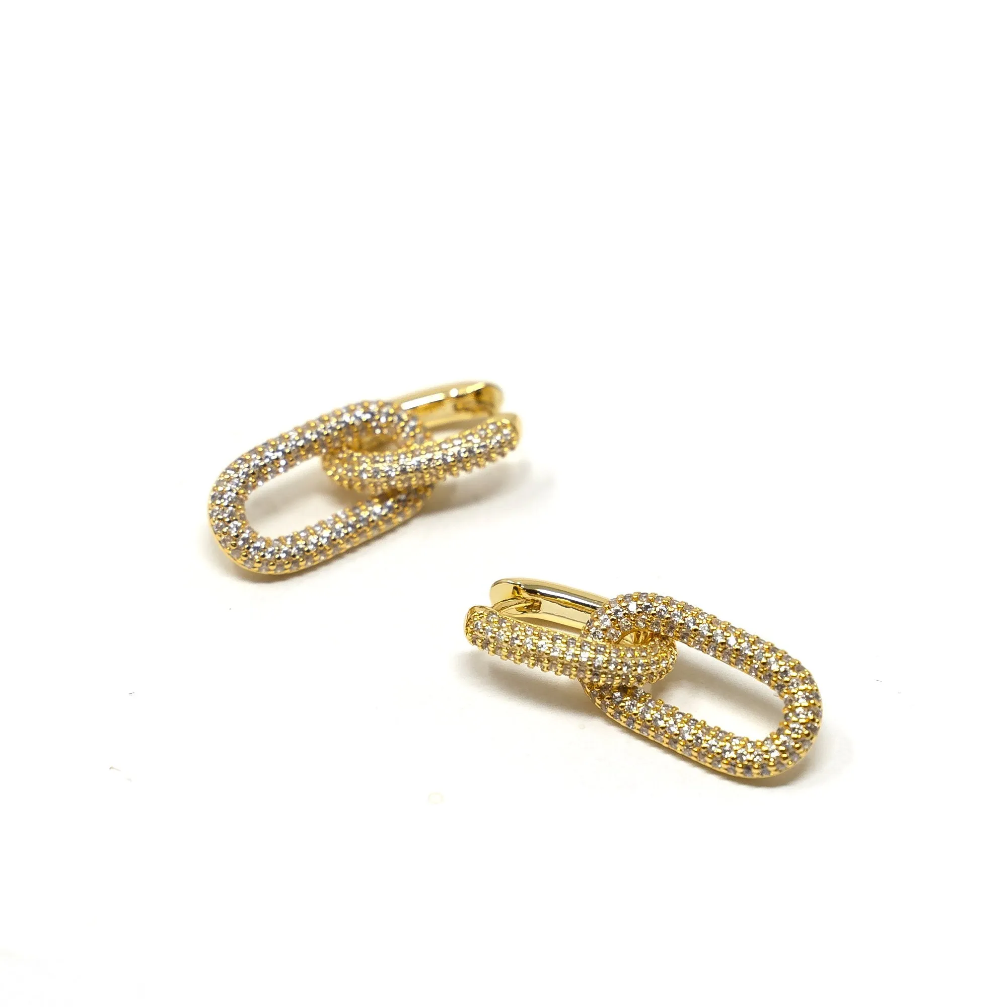 Pave Party Link Earrings