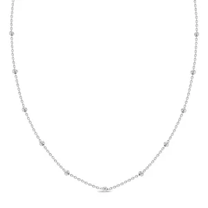 Polished Satellite Chain 18" Kids / Teen - Sterling Silver