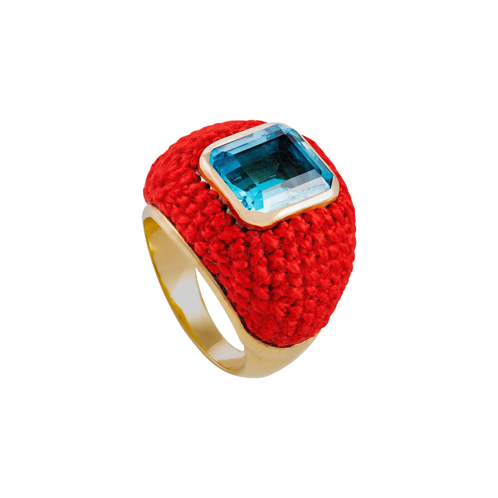 Red Bombé Ring