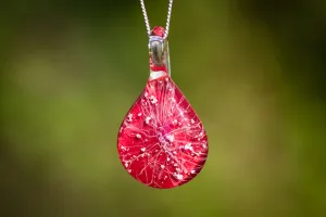 Ruby Slippers Pendant with Cremation Ash