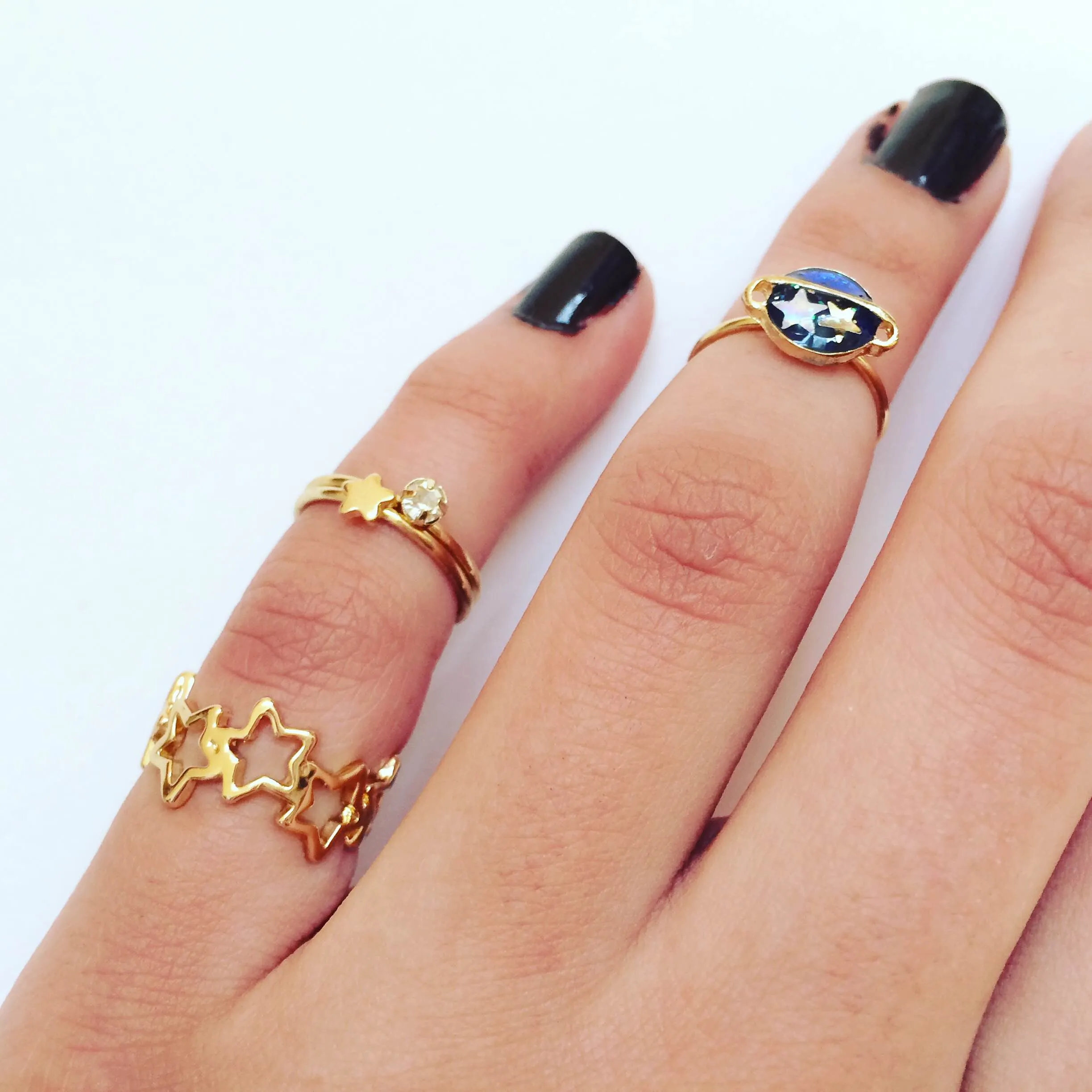 Saturn Star Midi Ring Set (3pc)