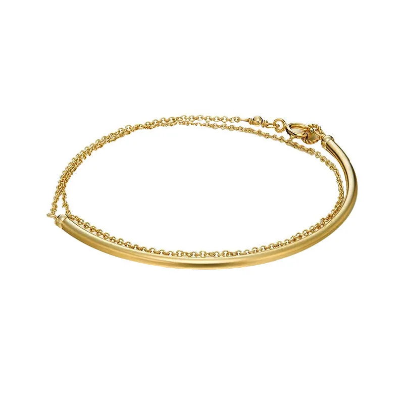 Semi-arc Plain Simple Fashion Multi-layer Bracelet