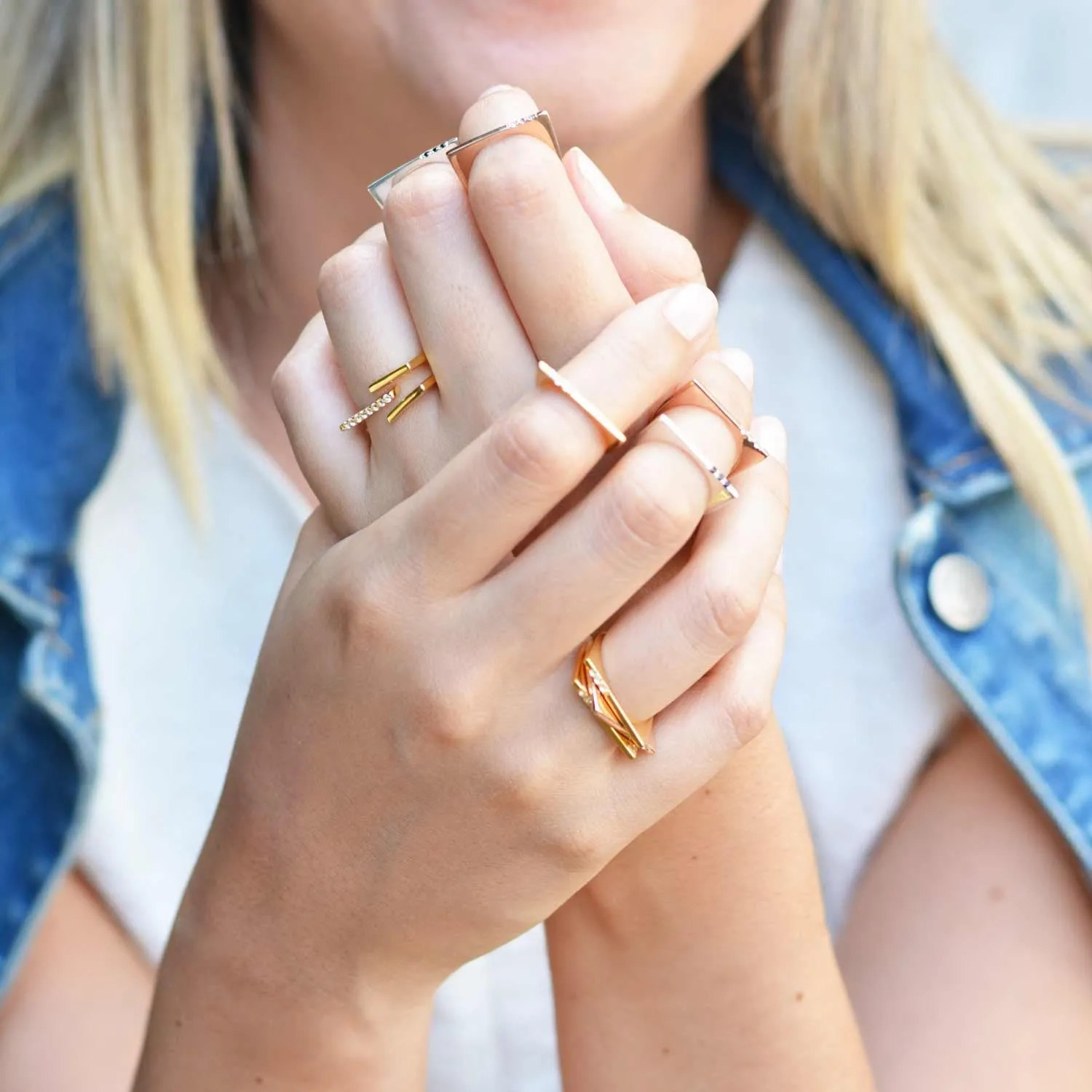 Silver Minerva Bar Stacking Ring