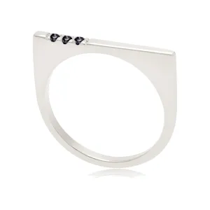 Silver Minerva Bar Stacking Ring