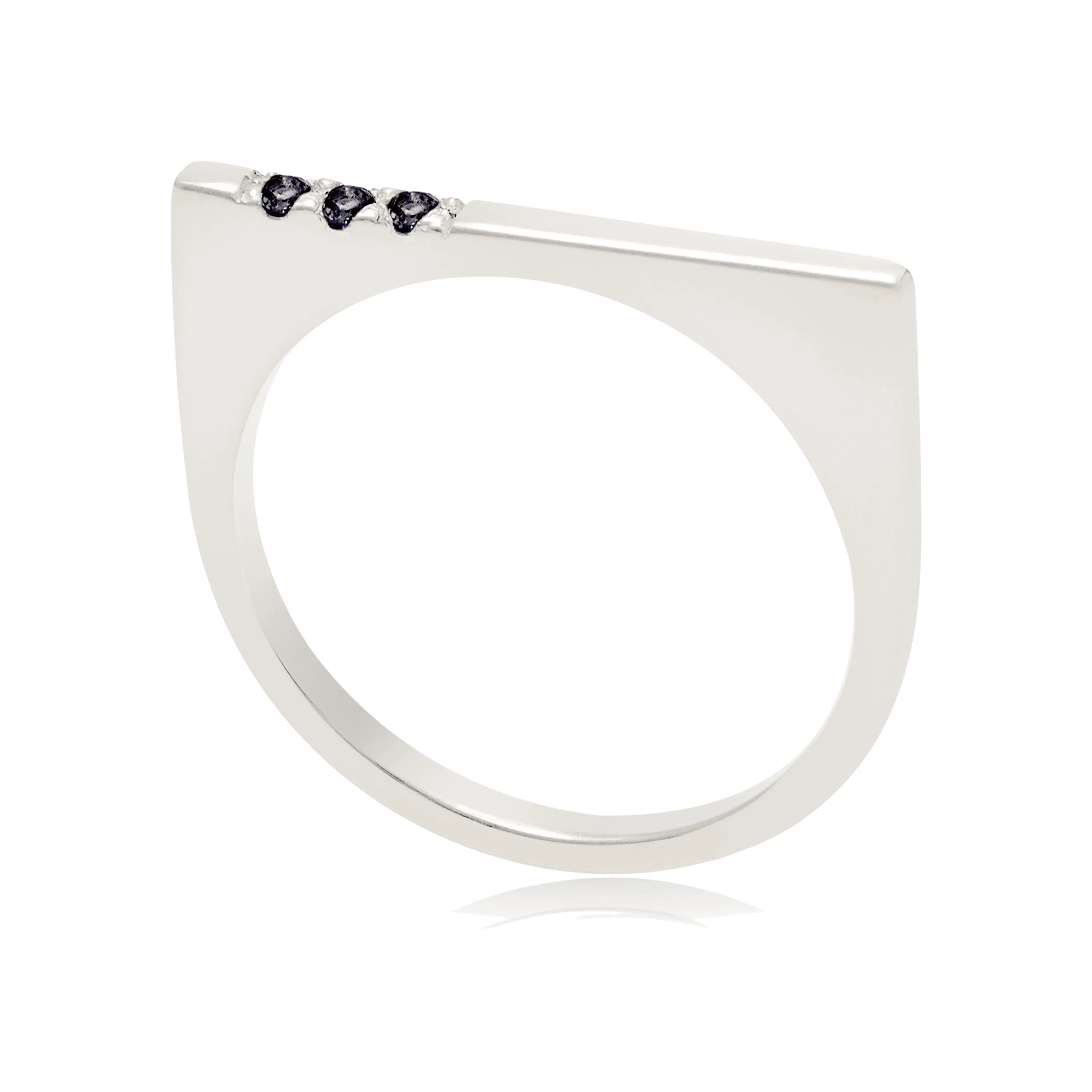 Silver Minerva Bar Stacking Ring