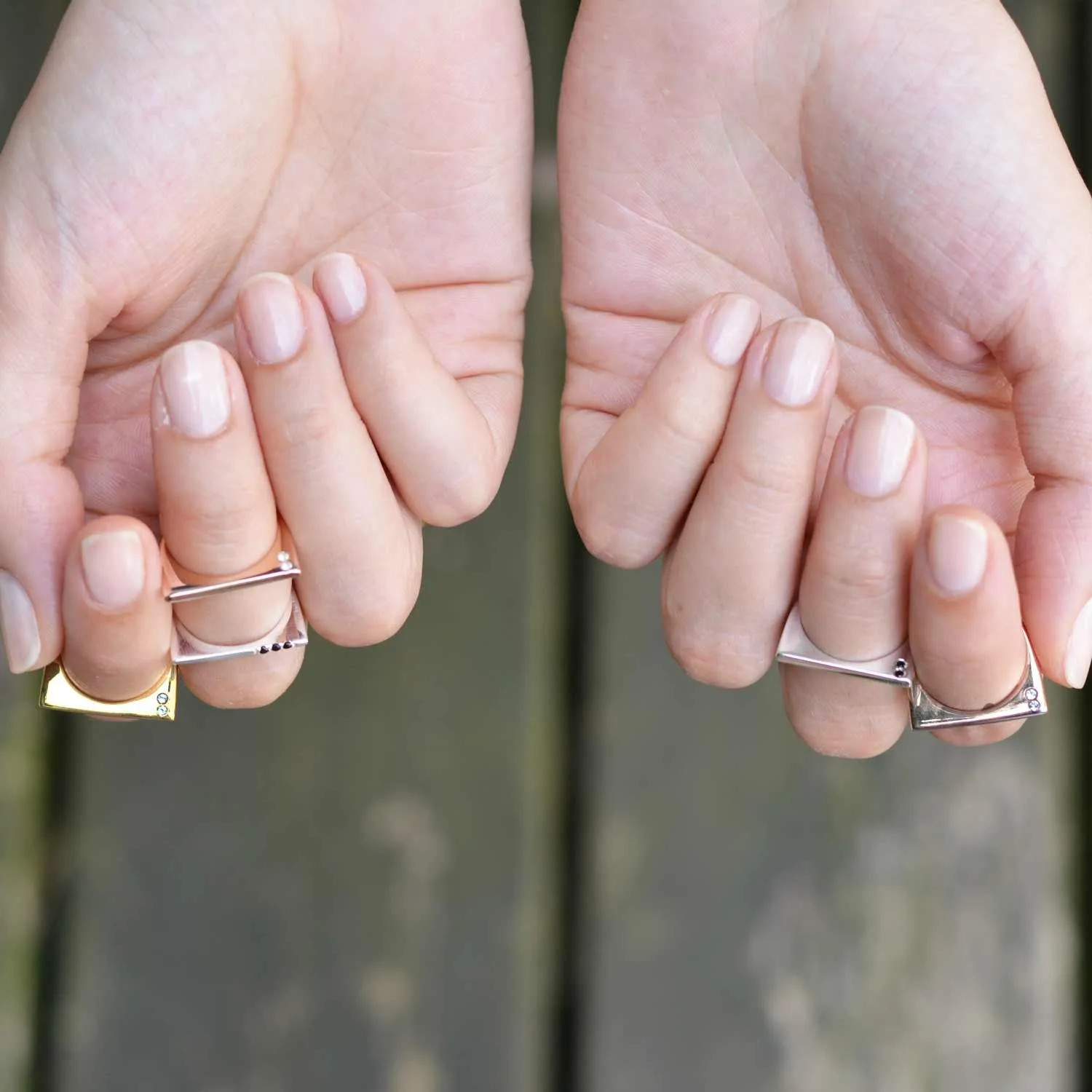 Silver Minerva Bar Stacking Ring