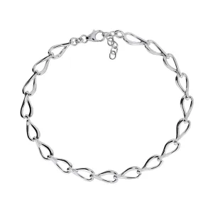 Silver Teardrop Links Bracelet