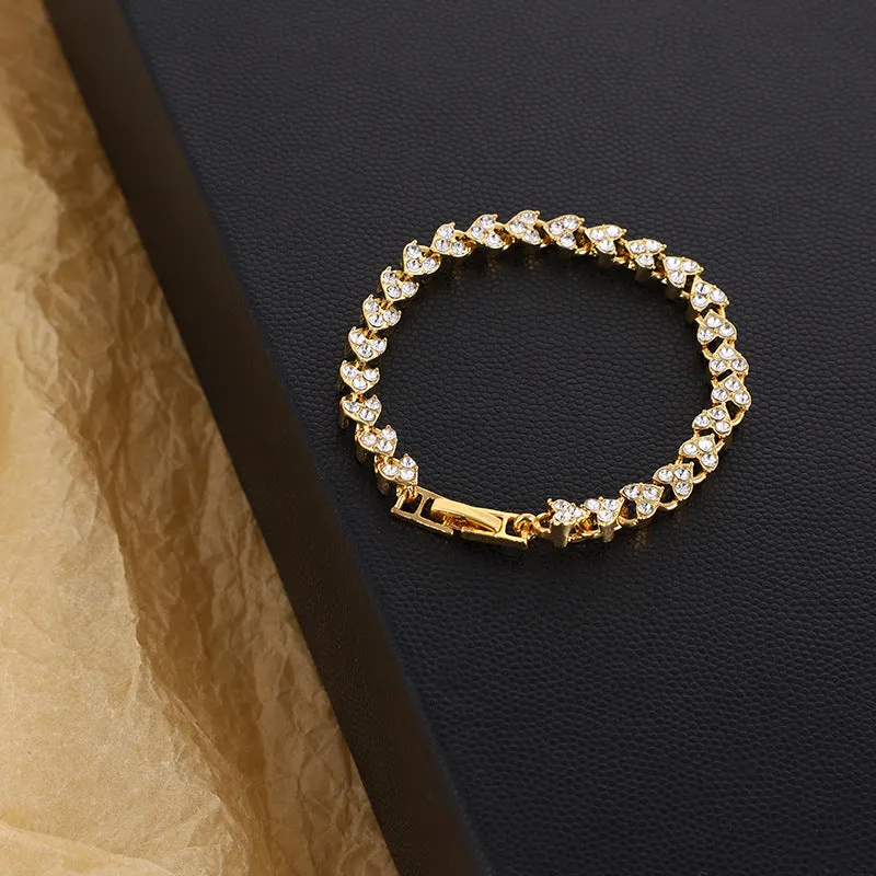 Simple And Natural Diamond Crystal Contracted  Bracelet