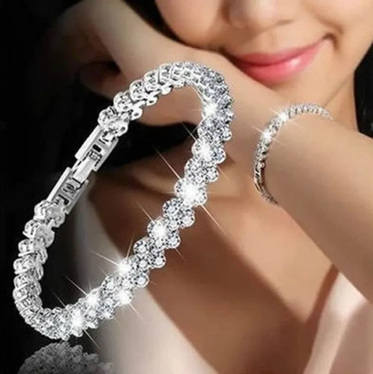 Simple And Natural Diamond Crystal Contracted  Bracelet