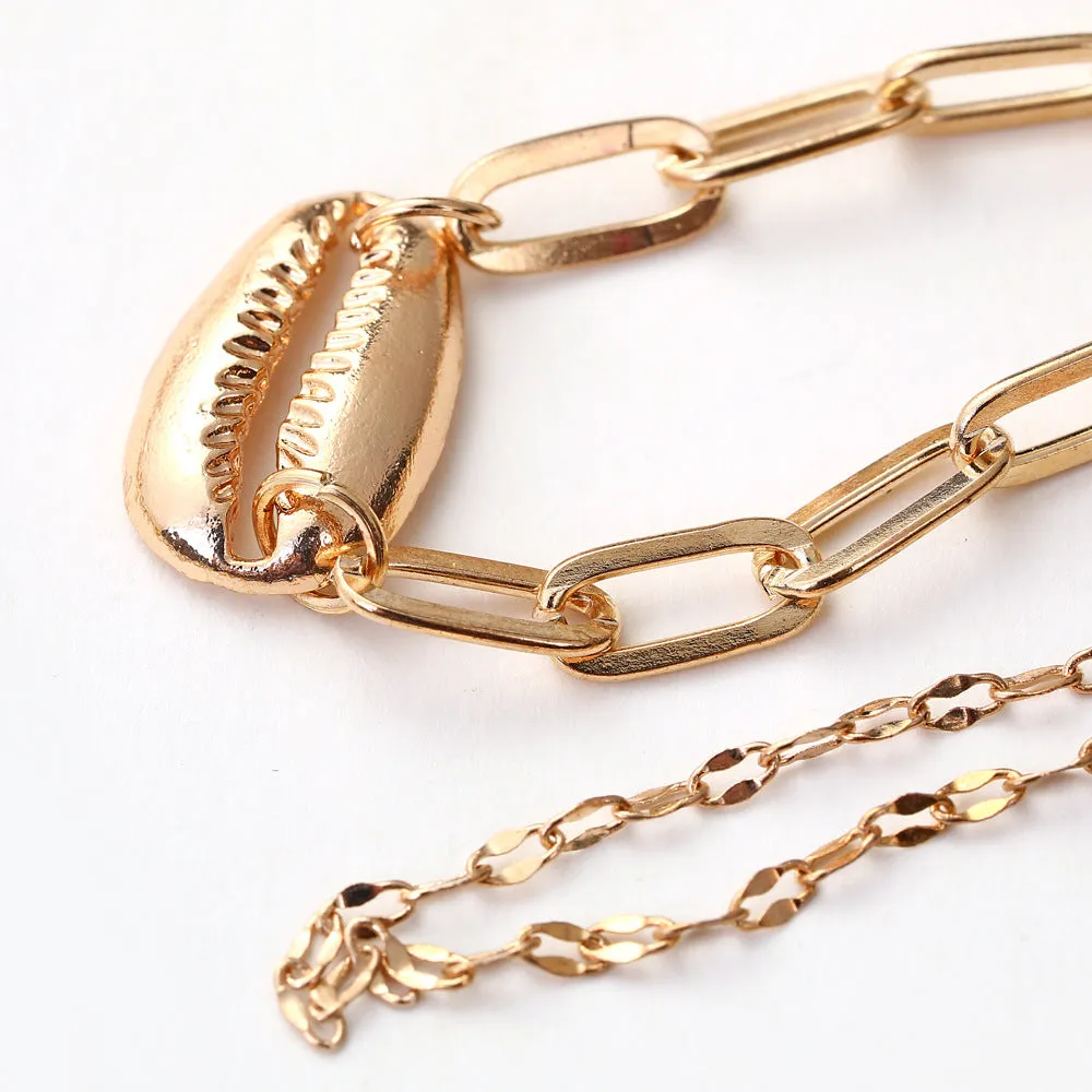 Simple plating alloy bracelet