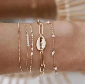 Simple plating alloy bracelet