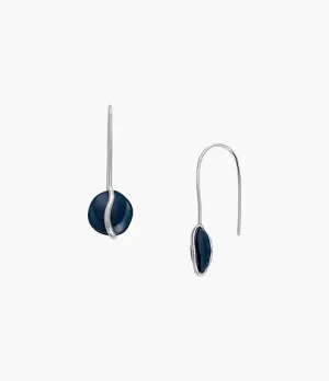 SKJ1812040 - Skagen Sofie Sea Glass Blue Organic-Shaped Pull-Through Earrings for Women