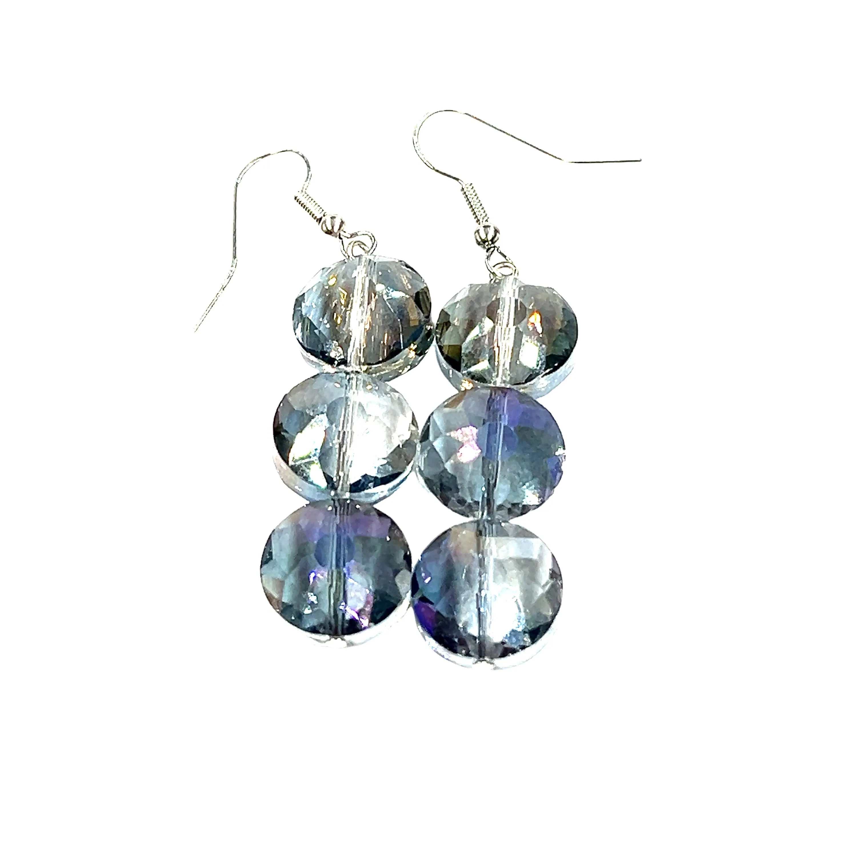 Smoky Iridescent Drop Earring