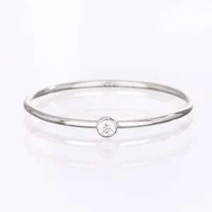 Sterling Silver CZ Minimalist Diamond Ring, Valentines Day,