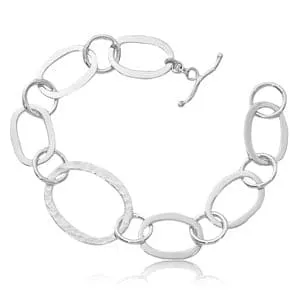 Sterling Silver Oval Round Linked Bracelet by Carla | Nancy B.