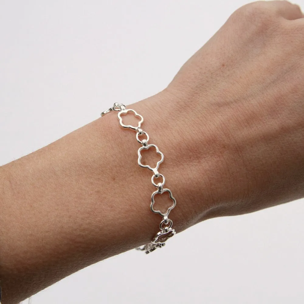 Sterling Silver Posy Link Bracelet