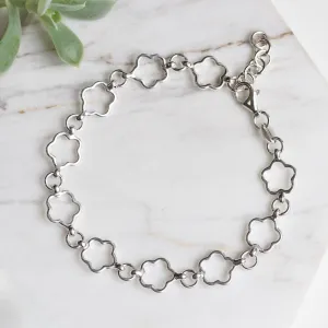 Sterling Silver Posy Link Bracelet