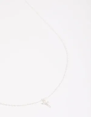 Sterling Silver Rose Necklace