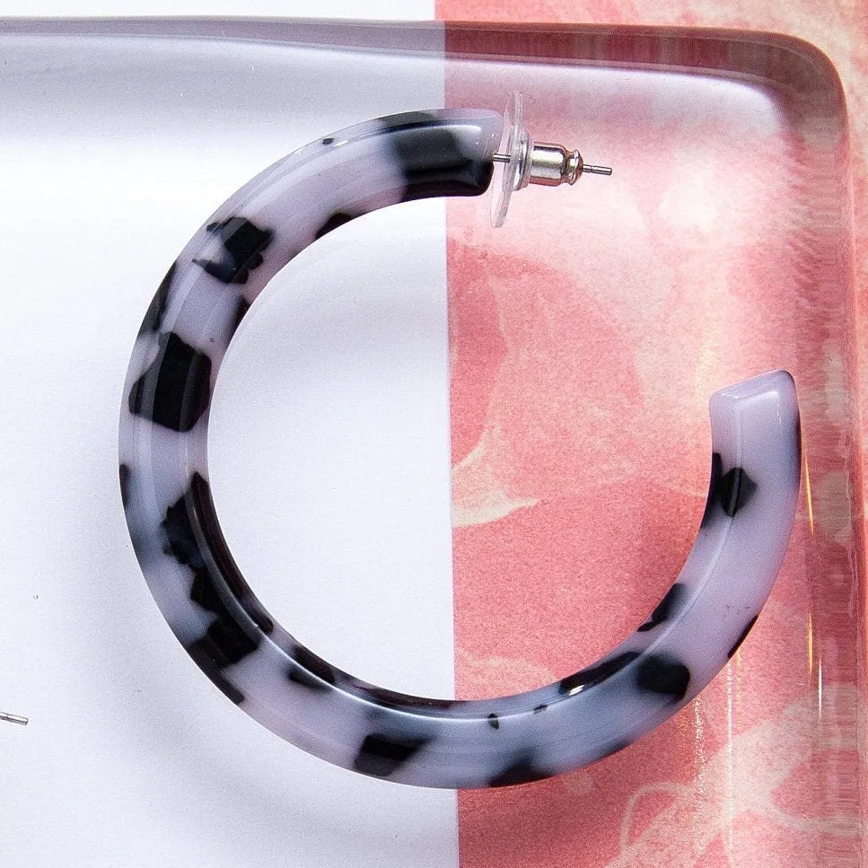 Tortoise Shell Hoop Earrings