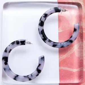 Tortoise Shell Hoop Earrings