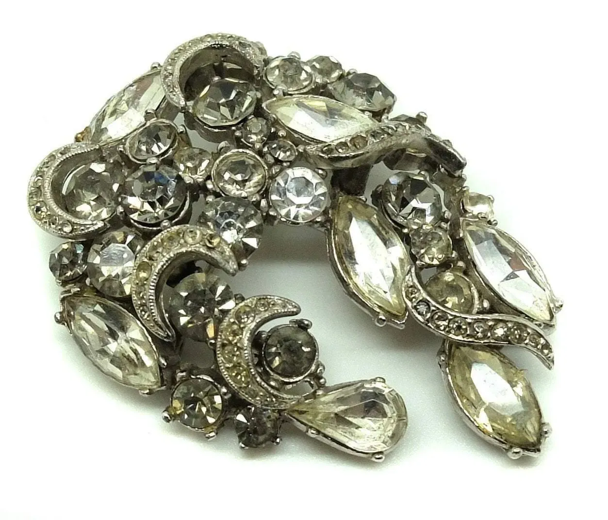 Vintage Designer Sphinx 1960s Crystal Brooch